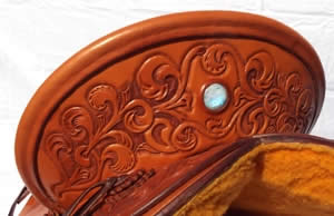 moonstone inlaid in cantleback